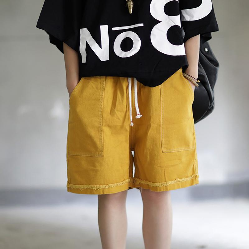 Hand Made Casual Distressed Cotton Pants