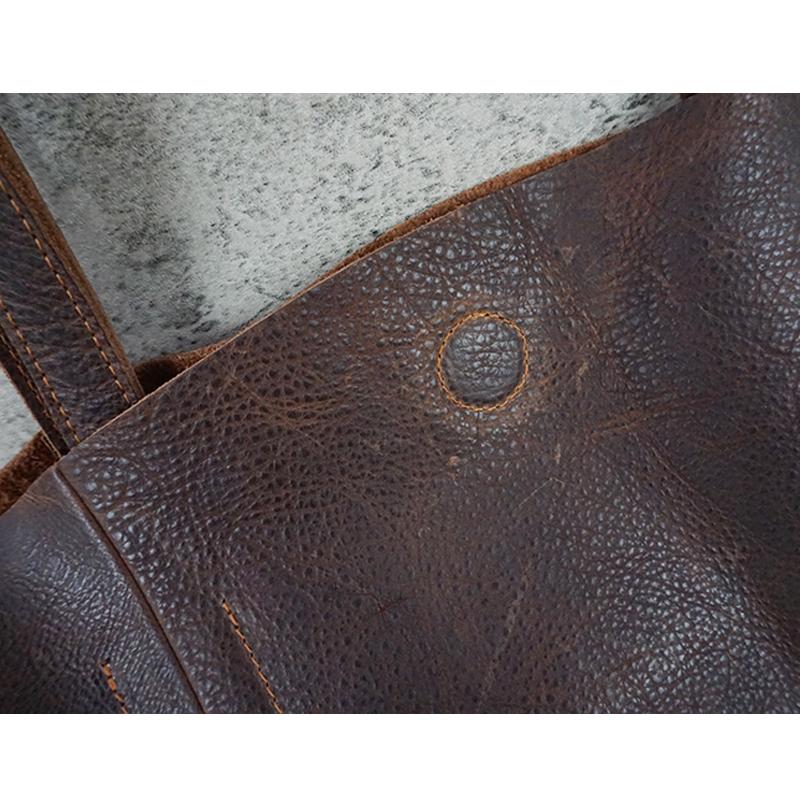 Hand Made Vintage Leather Magnetic Buckle Shoulder Bag