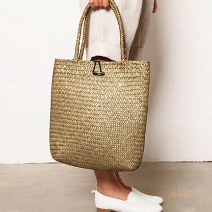 Handmade Portable Straw Bag Beach Shoulder Bag
