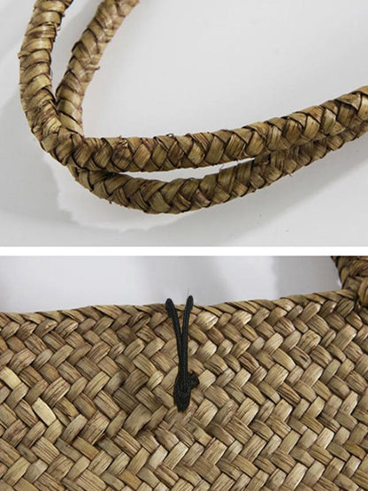 Handmade Portable Straw Bag Beach Shoulder Bag