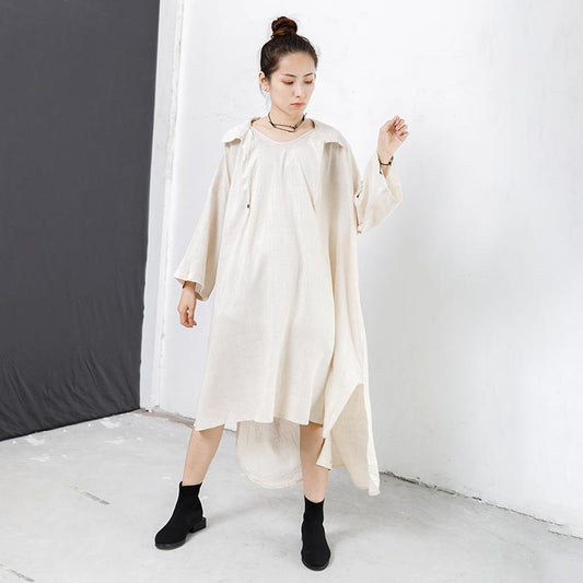 High And Low Hem Pure Color Dress