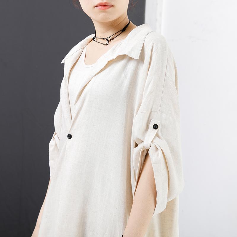 High And Low Hem Pure Color Dress