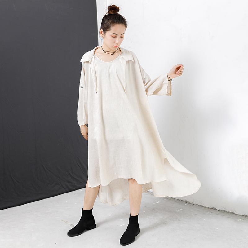 High And Low Hem Pure Color Dress