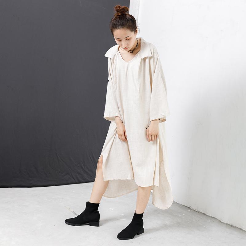 High And Low Hem Pure Color Dress