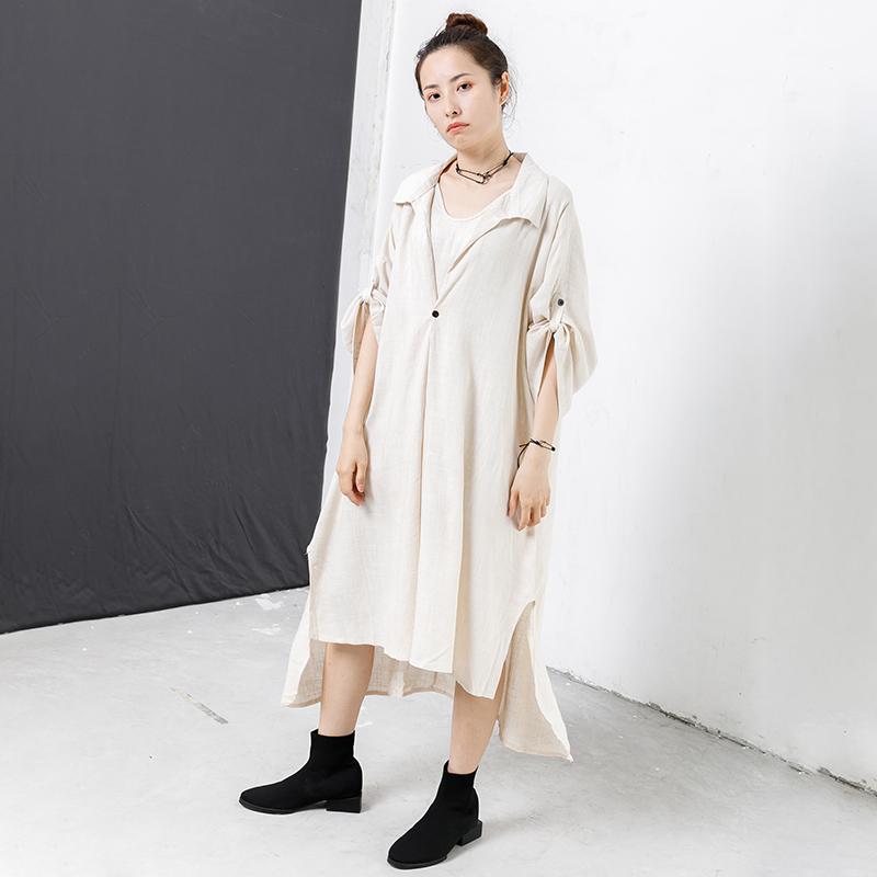 High And Low Hem Pure Color Dress