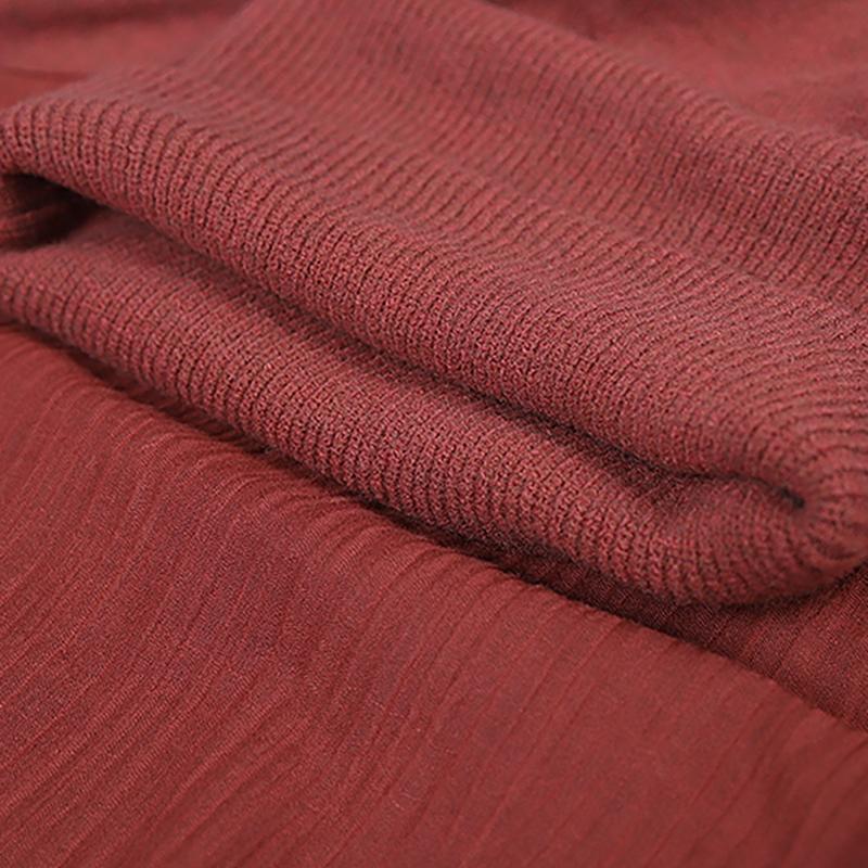 High Collar Spliced Winter Sweater Dress