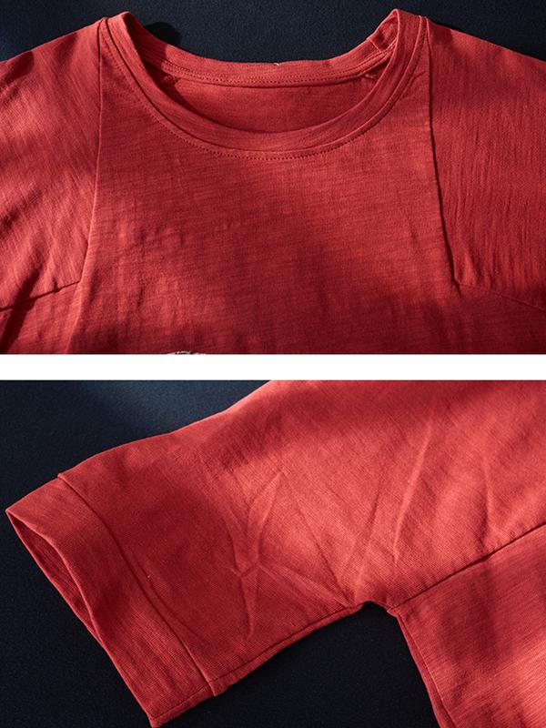 High Low Hem Cartoon Printed Casual T-Shirt