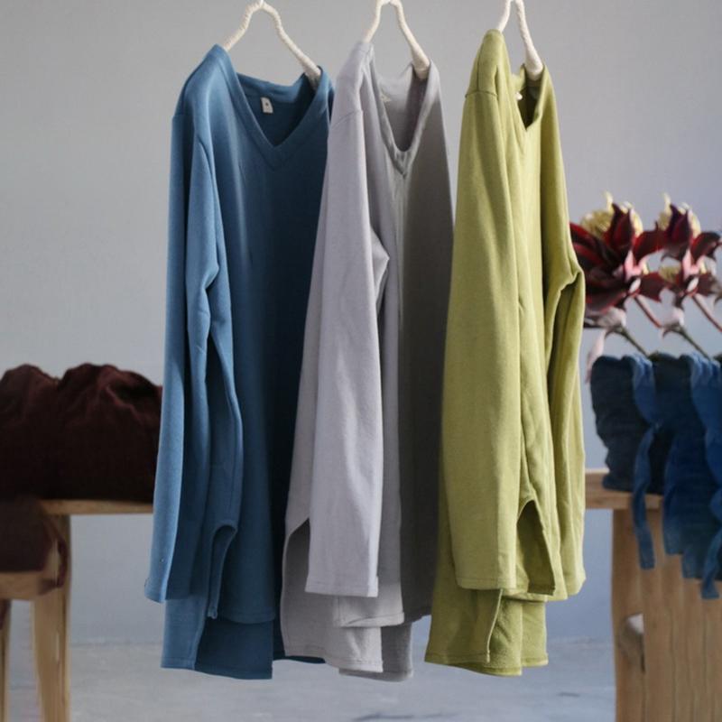 High Low Hem Loose Comfortable Long Sleeve T-Shirt