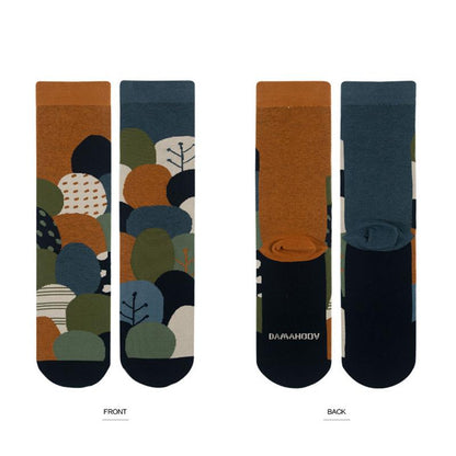 High Quality Jacquard Casual Socks - 5 Pairs