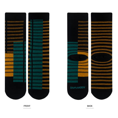 High Quality Jacquard Casual Socks - 5 Pairs