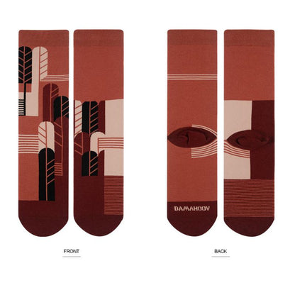 High Quality Jacquard Casual Socks - 5 Pairs