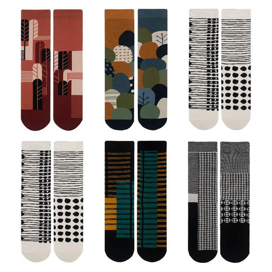 High Quality Jacquard Casual Socks - 5 Pairs