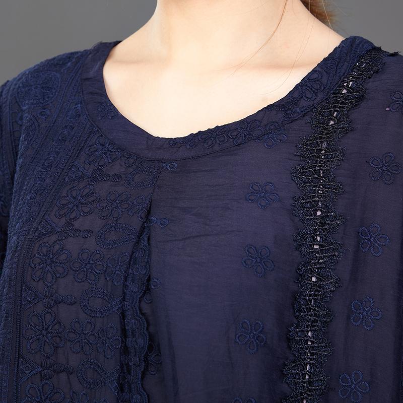 Hollow Out Solid Color Half Sleeve Casual Dress