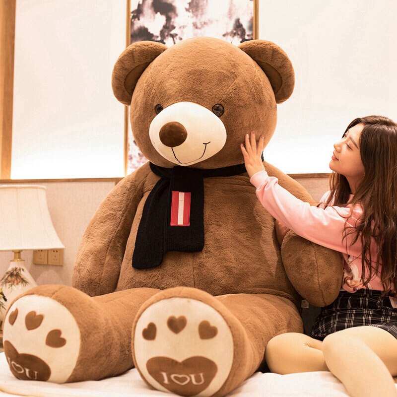 Hot New Big Size Of 100cm High Quality Stuffed Lovers Teddy Bear Toys Big Hugs Bear Doll Lovers / Christmas Gifts Birthday Gift