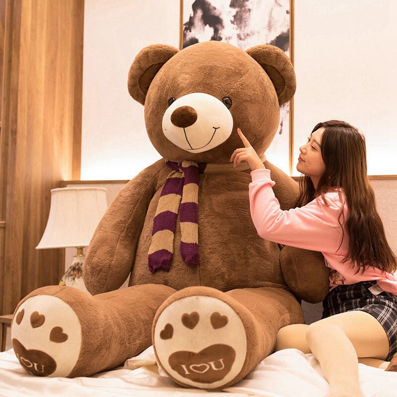 Hot New Big Size Of 100cm High Quality Stuffed Lovers Teddy Bear Toys Big Hugs Bear Doll Lovers / Christmas Gifts Birthday Gift