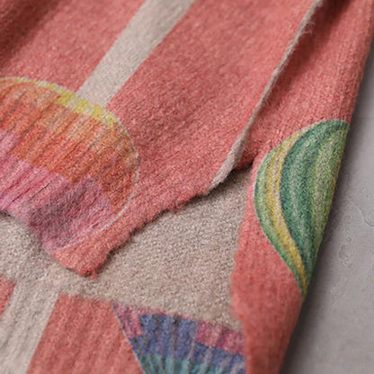 Hot Air Balloon Casual Loose Warm Sweater