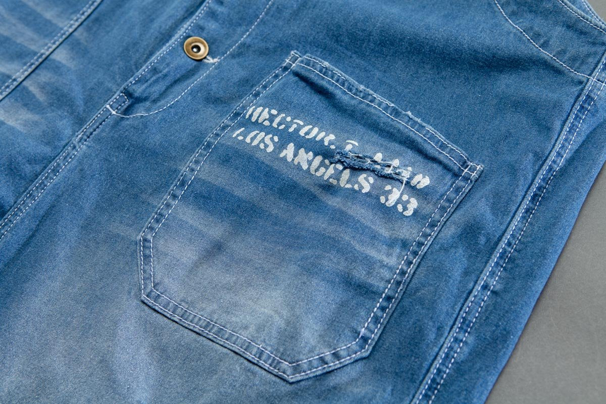 Summer Denim Pockets Hollow Casual Jumpsuits