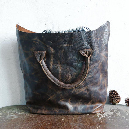 Leather Casual Women Brown Handbag
