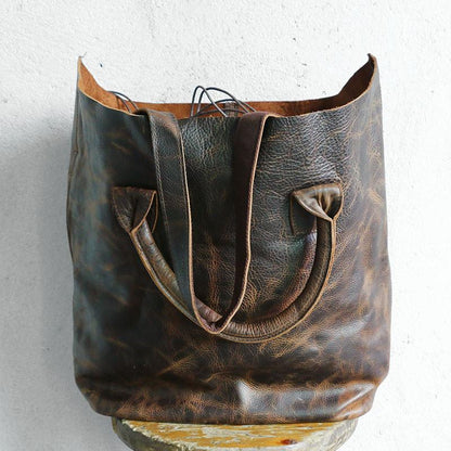 Leather Casual Women Brown Handbag