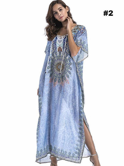 Floral Printed Loose Maxi Dress
