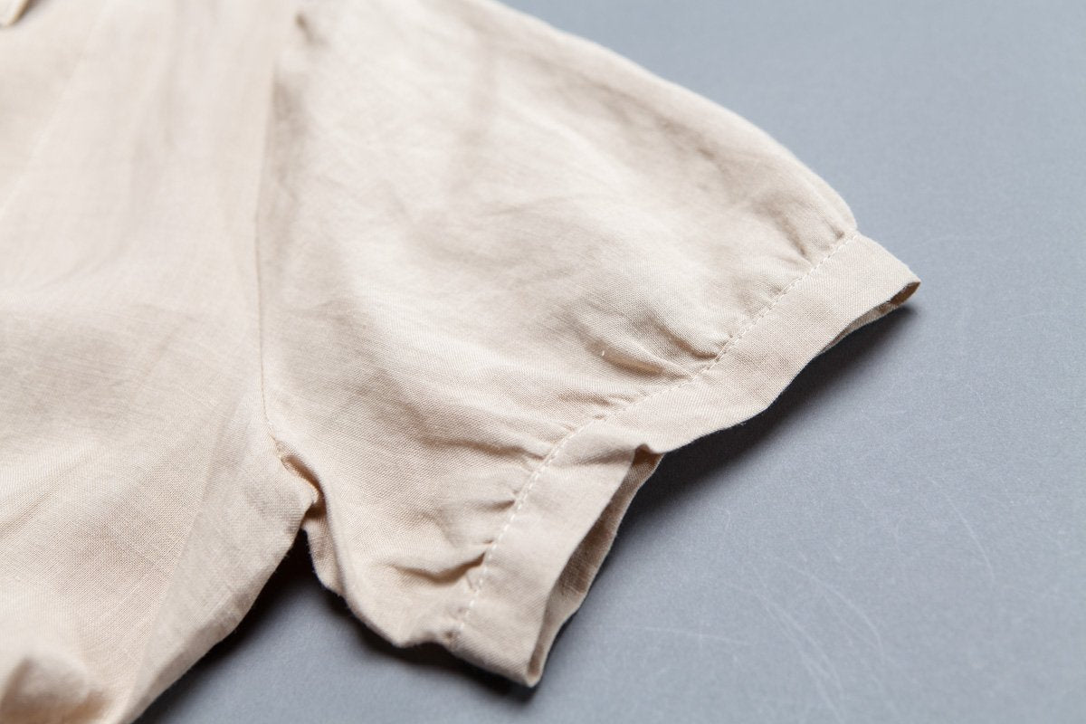 Short Sleeve Pleated Belt Summer Casual Dress