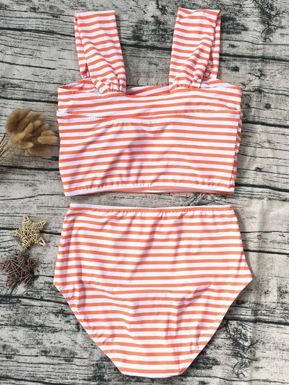 High Waist Two-pieces Bikini Swimwear