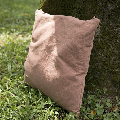 Cotton Linen Comfortable Square Pink Pillow