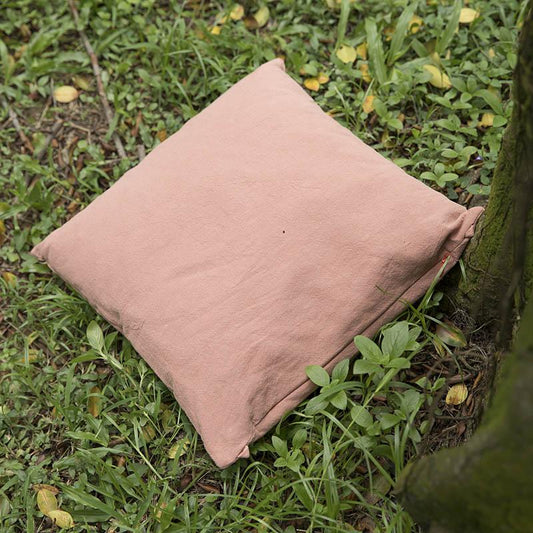 Cotton Linen Comfortable Square Pink Pillow