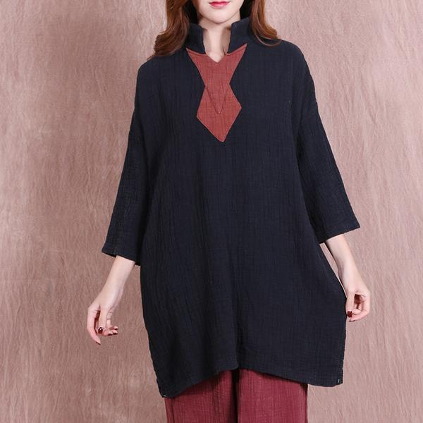 Women Spring Casual Loose Red Shirt