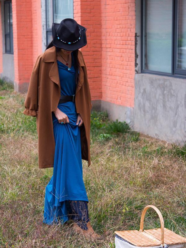 Vintage Sleeveless Slim Fit Maxi Dress