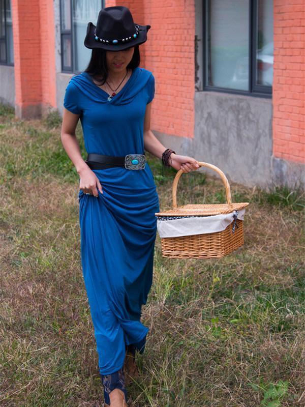 Vintage Sleeveless Slim Fit Maxi Dress