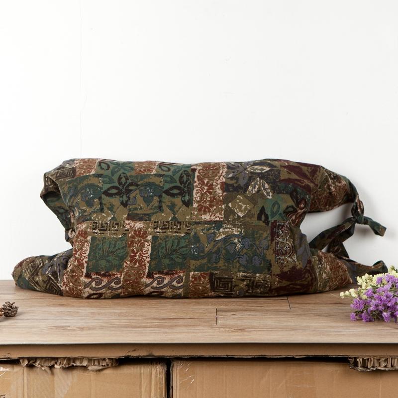 Printed Large Capacity Linen Ethnic Zipper Shoulder Bag