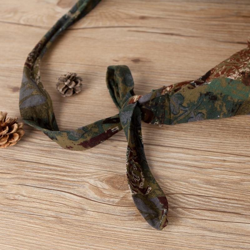 Printed Large Capacity Linen Ethnic Zipper Shoulder Bag