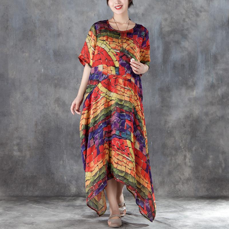 Summer Casual Short Sleeve Two-piece  Long Dress