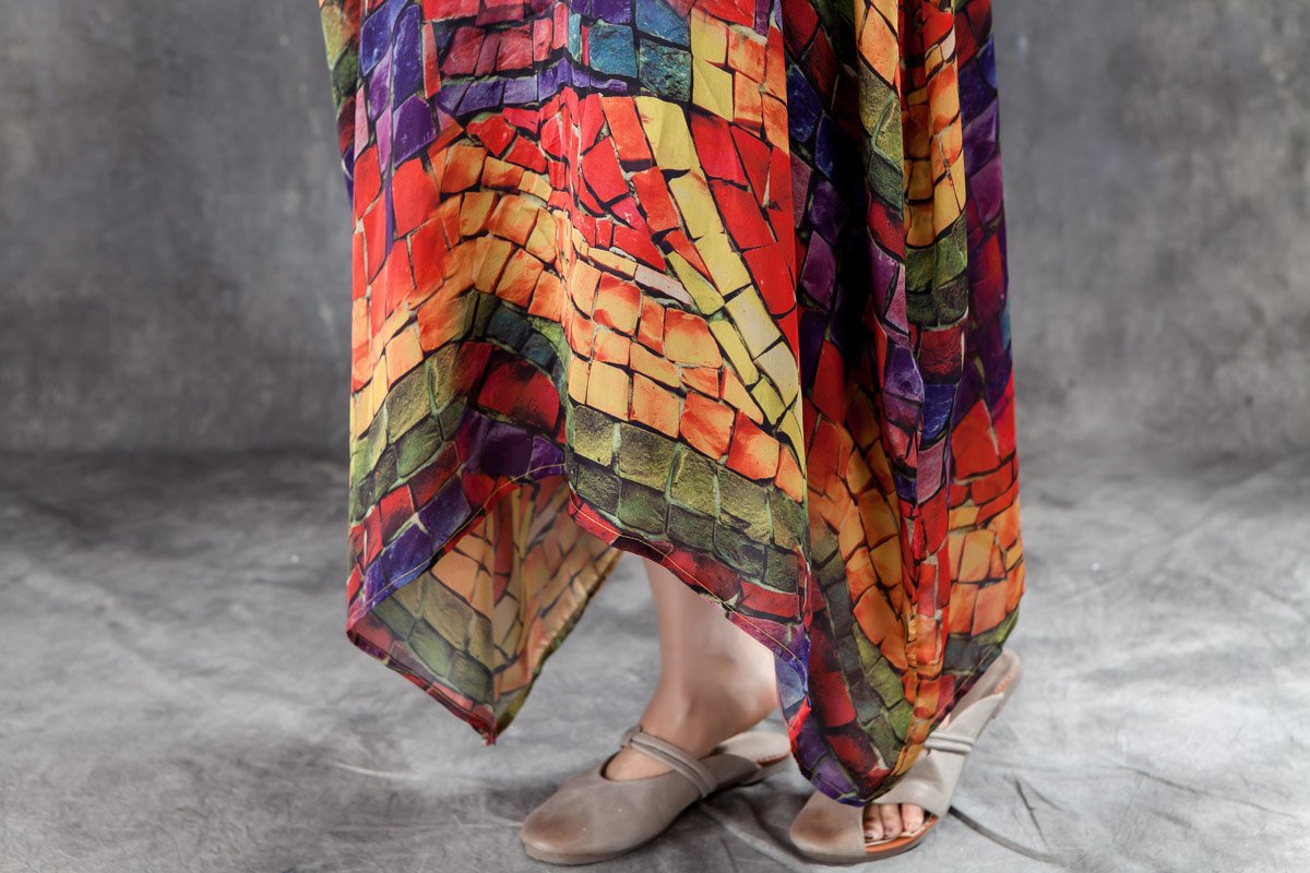 Summer Casual Short Sleeve Two-piece  Long Dress