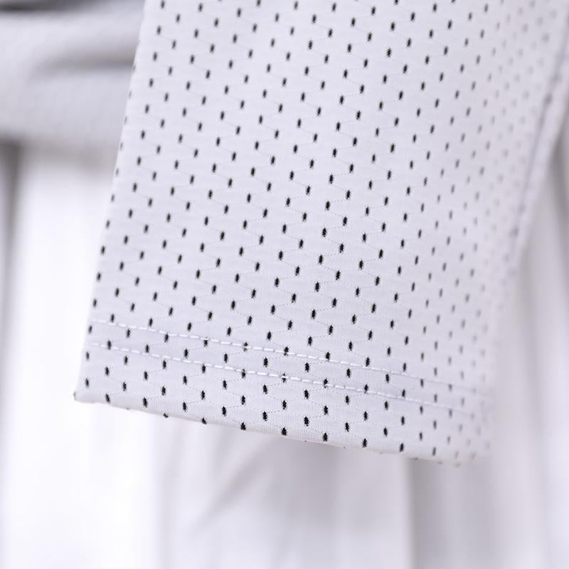 Casual Women Round Neck Long Sleeve Dots Splicing Dress