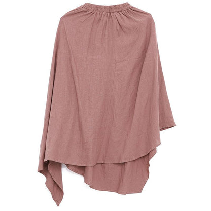Casual Loose Women Elastic Waist Irregular Skirt