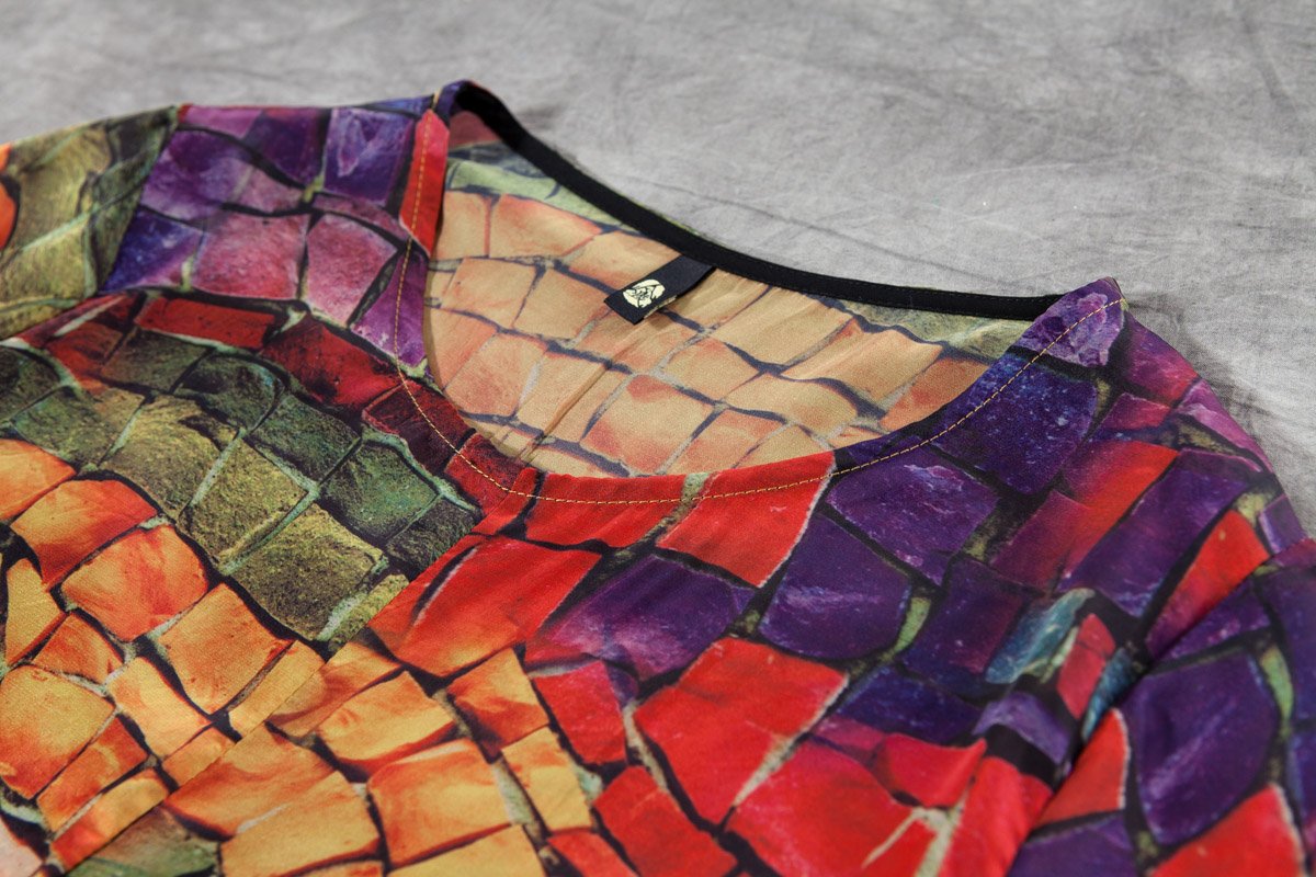 Summer Casual Short Sleeve Two-piece  Long Dress