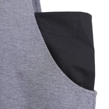 Women's Loose Round Neck Sleeveless Gray Vest