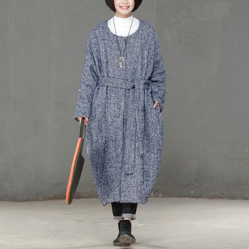 Winter Women Single Breasted Wool Polyester Long Coat
