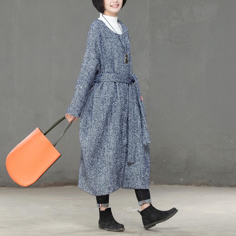 Winter Women Single Breasted Wool Polyester Long Coat