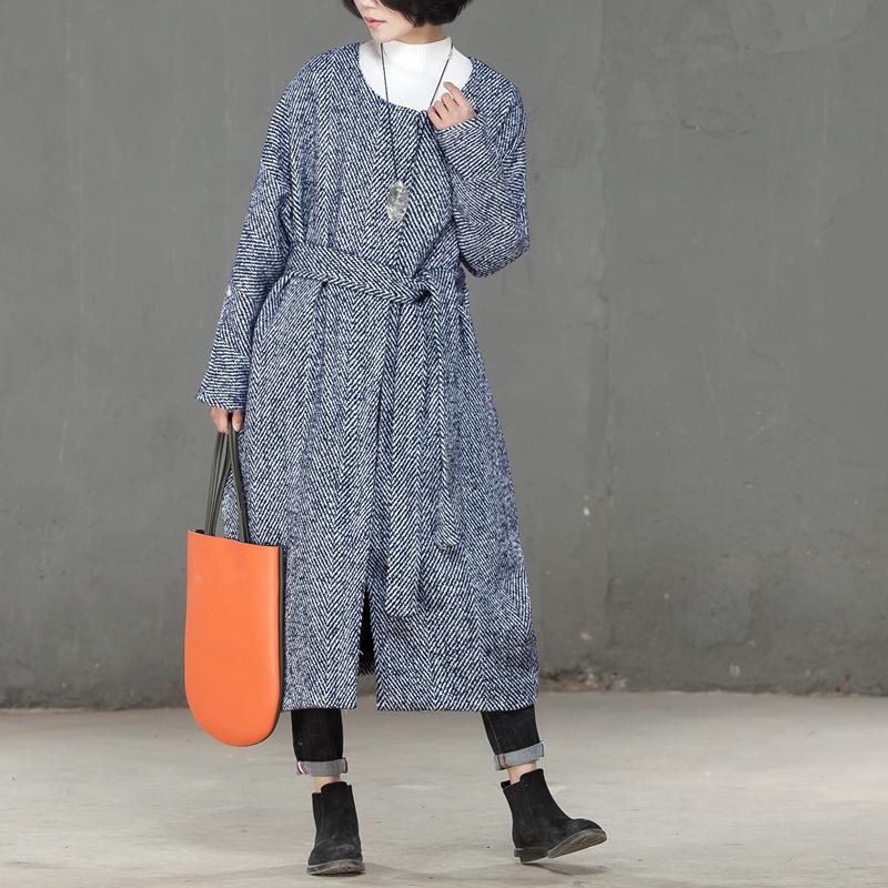 Winter Women Single Breasted Wool Polyester Long Coat