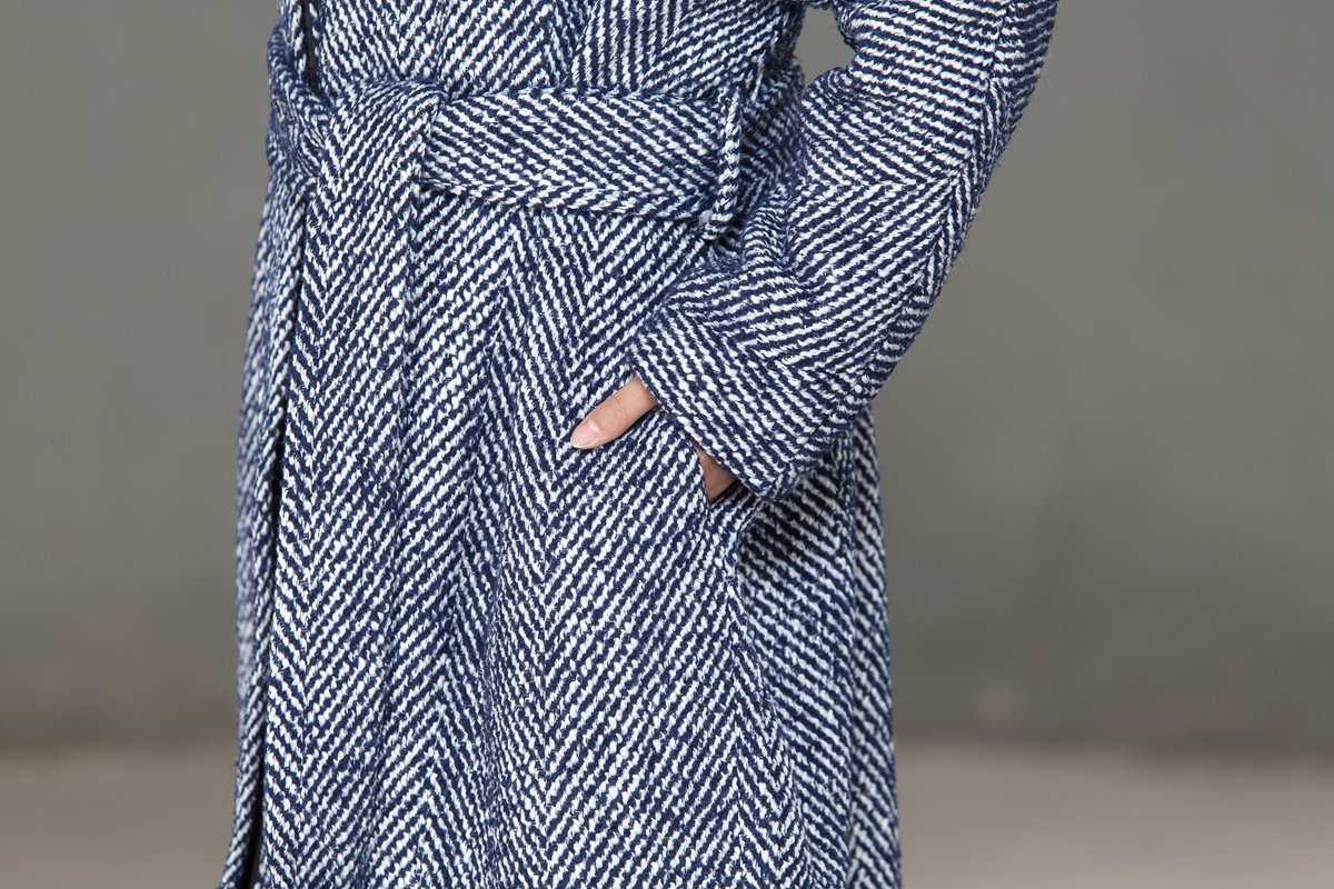 Winter Women Single Breasted Wool Polyester Long Coat