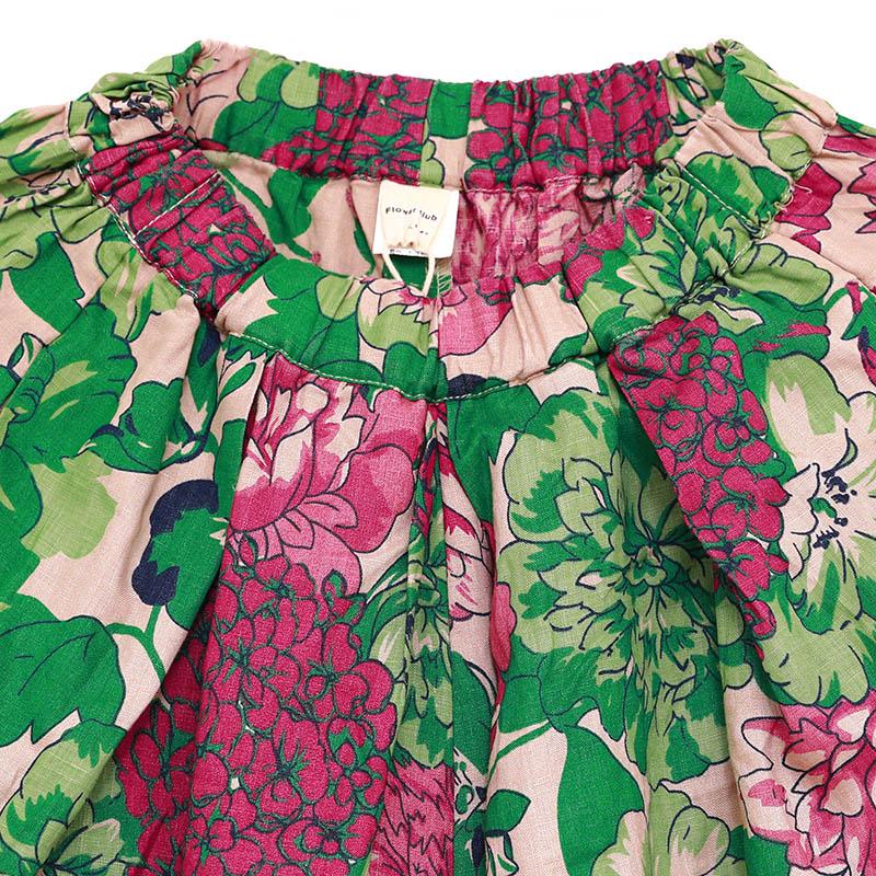 Women Loose Colorful Printing Elastic Waist Linen Pants