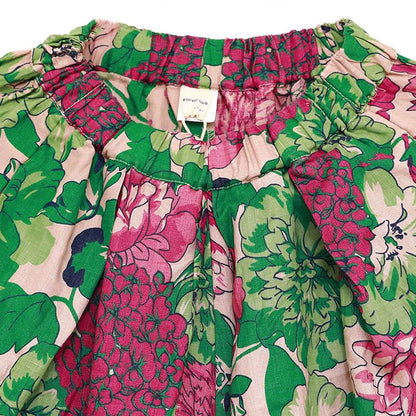 Women Loose Colorful Printing Elastic Waist Linen Pants