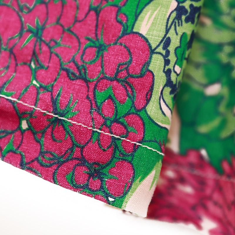 Women Loose Colorful Printing Elastic Waist Linen Pants