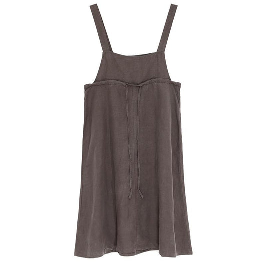 Cotton Women Lacing Suspender Skirt Casual Loose Dress