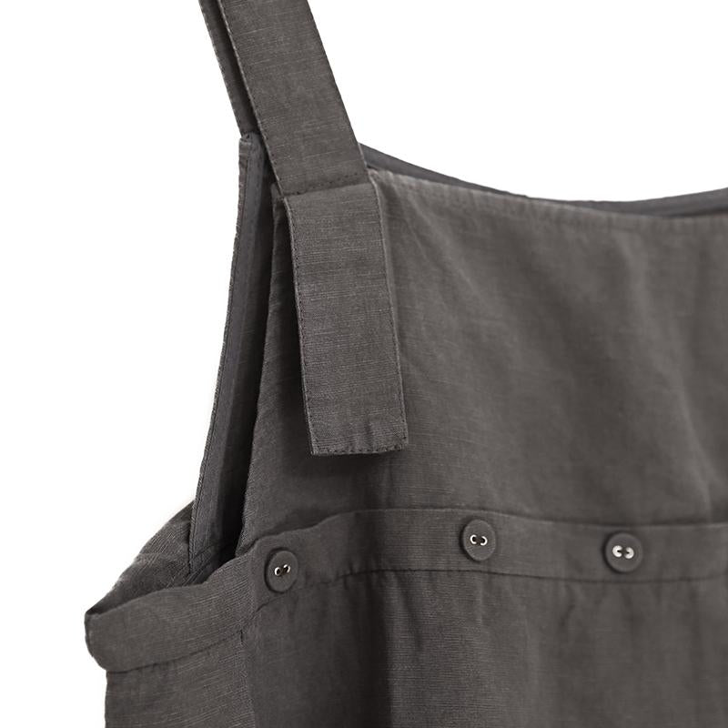 Cotton Women Lacing Suspender Skirt Casual Loose Dress