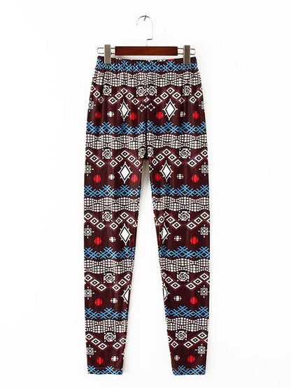 Bohemia Elastic Casual Pants Bottoms
