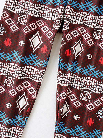 Bohemia Elastic Casual Pants Bottoms